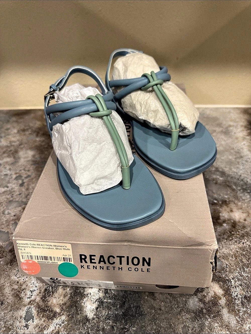 Kenneth Cole Reaction Warren Blue & Green Sandals